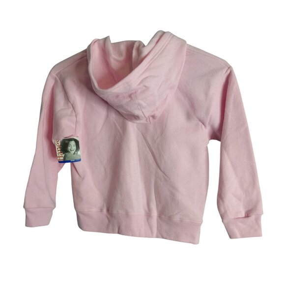 Hanes Size S 6 6X Hoodie Sweatshirt Girls Pink Chat Queen Glitter Lettering NEW - Picture 4 of 7